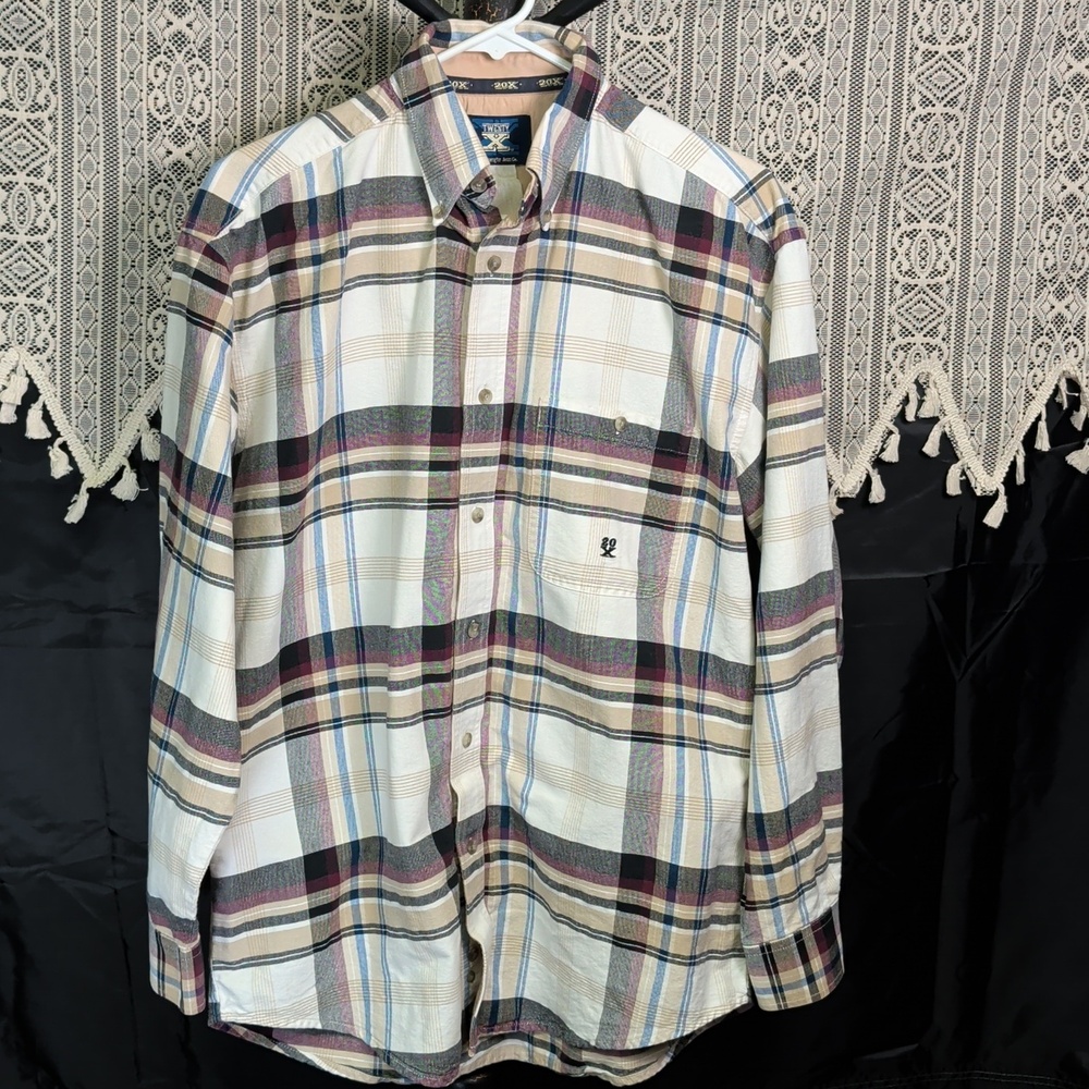 Twenty X Wrangler Men's Button Up Western Plaid XL Cowboy 20X - Picture 2 of 11